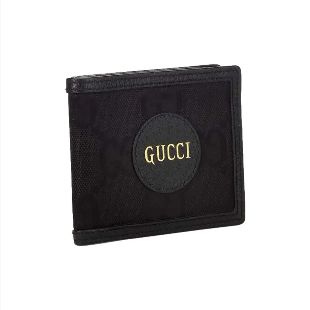 NIB Gucci Off the Grid GG Monogram Bifold Wallet Nylon Black A502
